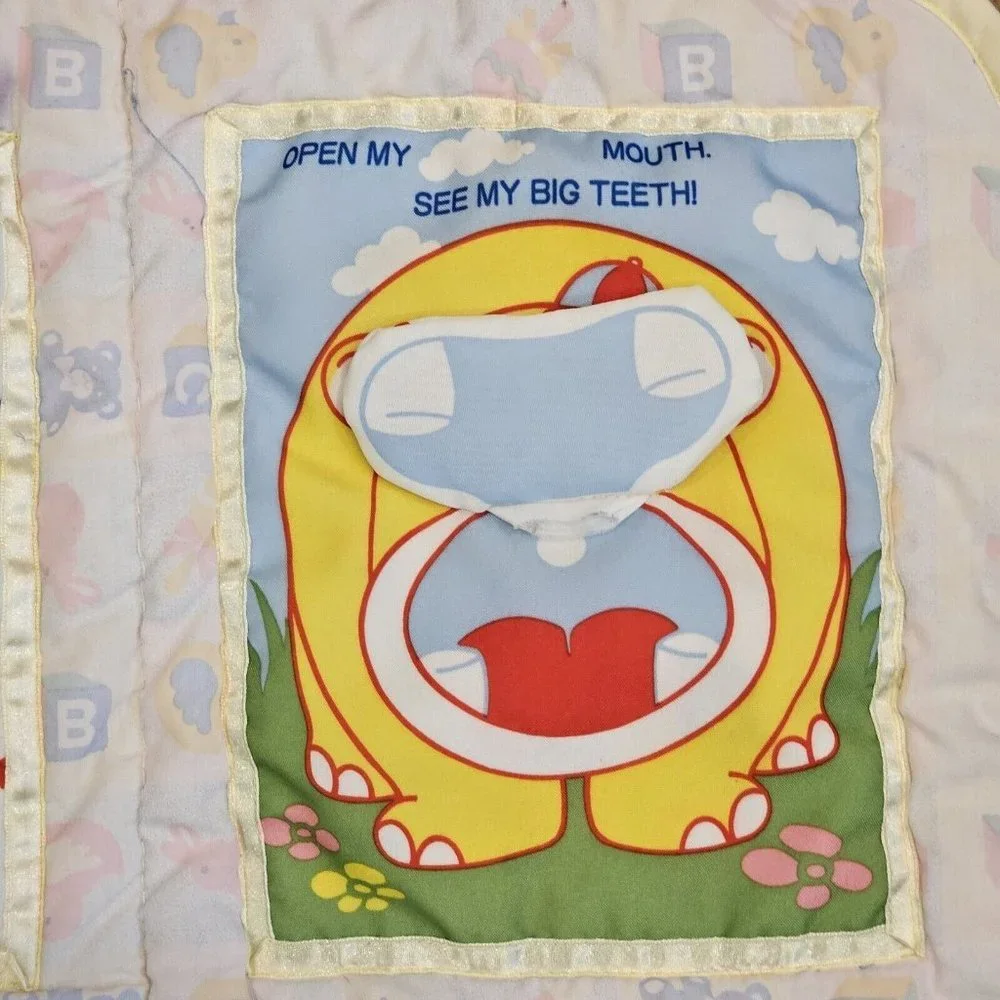 Vintage‎ 80 90s Baby Activity Play Mat Tummy Time Interactive Animals Sensory